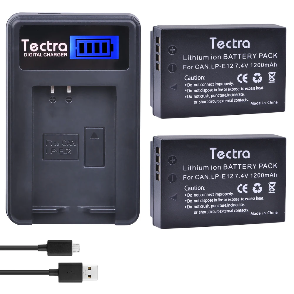 Аккумулятор для фотоаппарата Tectra 2 шт. Canon M 100D Kiss X7 Rebel SL1 EOS M10 DSLR|camera bateria|eos m10bateria canon