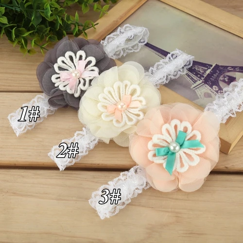 Лента для волос с цветами малышей бант девочек повязка аксессуары