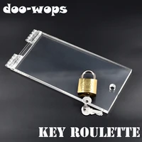 key roulette arcylic magic tricks open padlock magia magician close up stage illusions gimmick props mentalism comedy