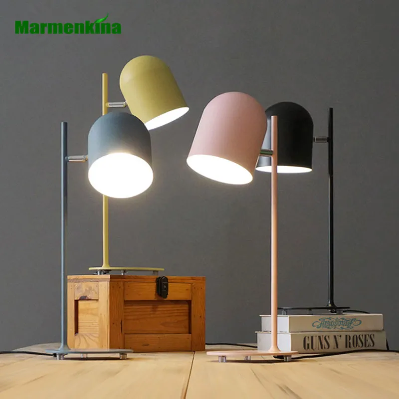 

Creative living room minimalist personality Scandinavian modern Macaron study desk lamp study lamp AC110V/220V/230V