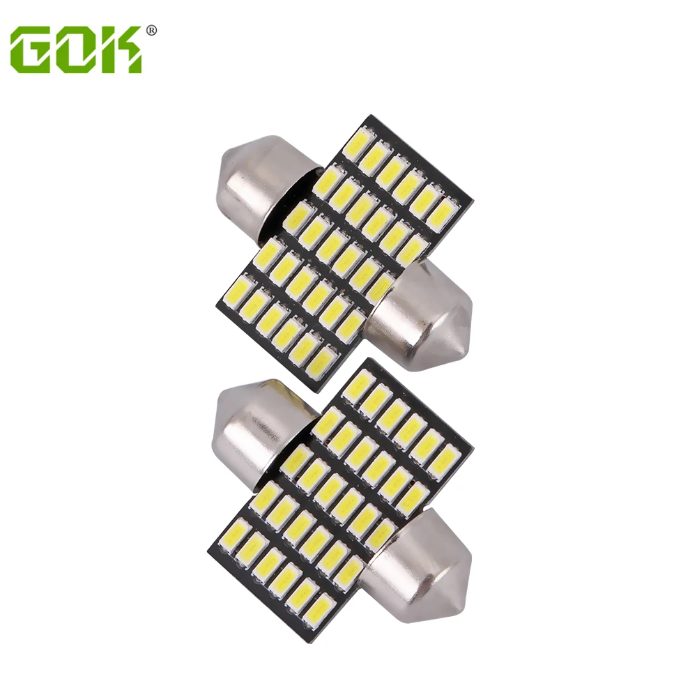 

10 шт./лот автомобильный светодиод c5w festoon 29 мм 28 мм led 3014 smd Автомобильный светодиодный купол Festoon 30led внутренняя лампа автомобильный светильни...