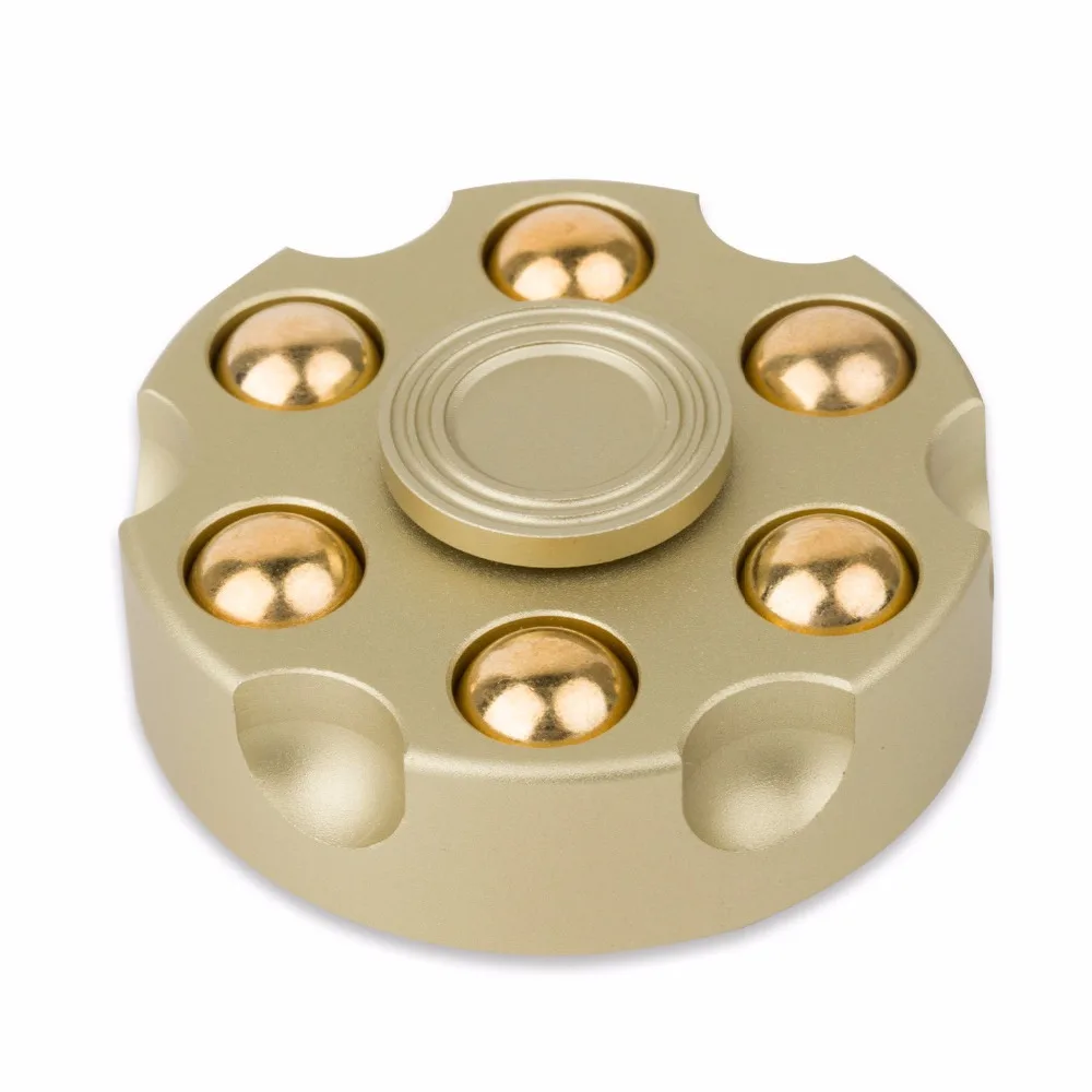 Револьвер пуля латунный кончик пальца гироскоп Непоседа ручной Спиннер Finger Spinner фокус Tri Spinner анти-уменьшение стресса игрушка Подарки для детей