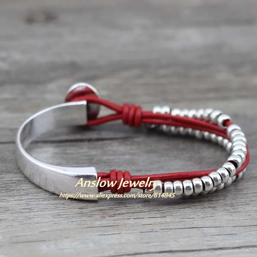 Новое поступление 2020 Модный Браслет манжета Anslow с уникальными бусинами из ниток