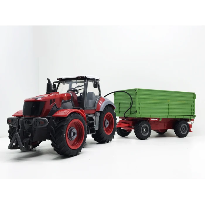 green cart Фермерский трактор 1:28 2,7 МГц радио дистанционное управление строительство RC автомобиль самосвал для детей подарок на день рождения игрушки - Цвет: green cart