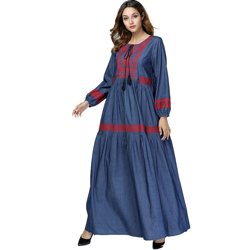 Абайя мусульманский хиджаб платье арабский ислам Катара халат Дубайский Кафтан