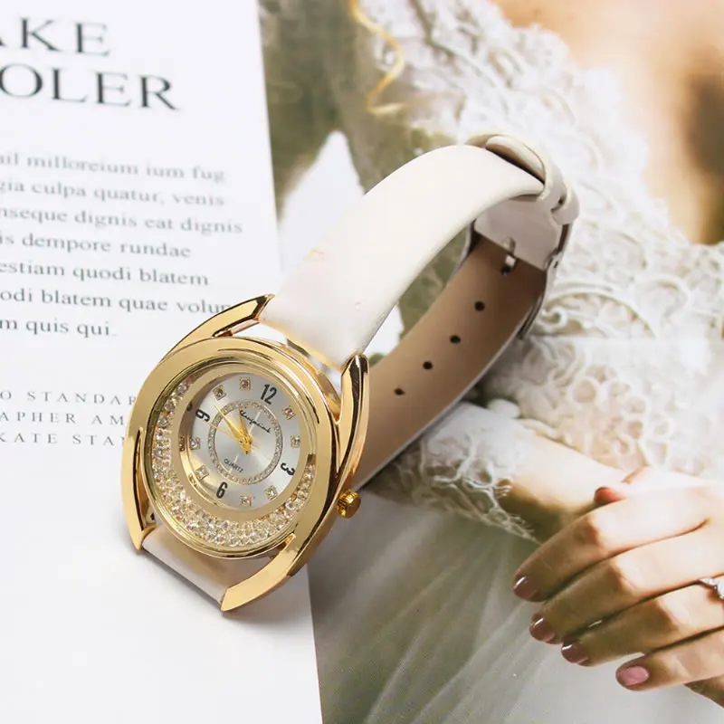 Женские кварцевые часы Abrray Rhinestone элегантные женские нарядные с подвижными