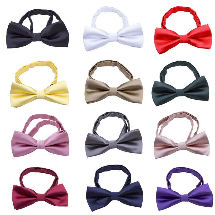 4 дюйма AWAYTR милый красивый Регулируемый шелковый галстук-бабочка для мальчиков