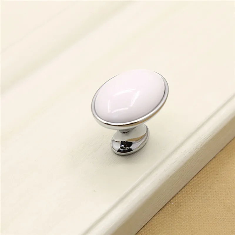 1 шт. ручка шкафа двери декоративные керамические ручки и тяги овальная форма