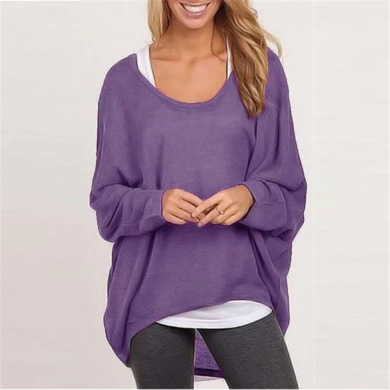 

Hot Sale Autumn Long Sleeve Asymmetric Kintting Sweater Casual Overweight MM Sweater Coat Loose Sweater Tops