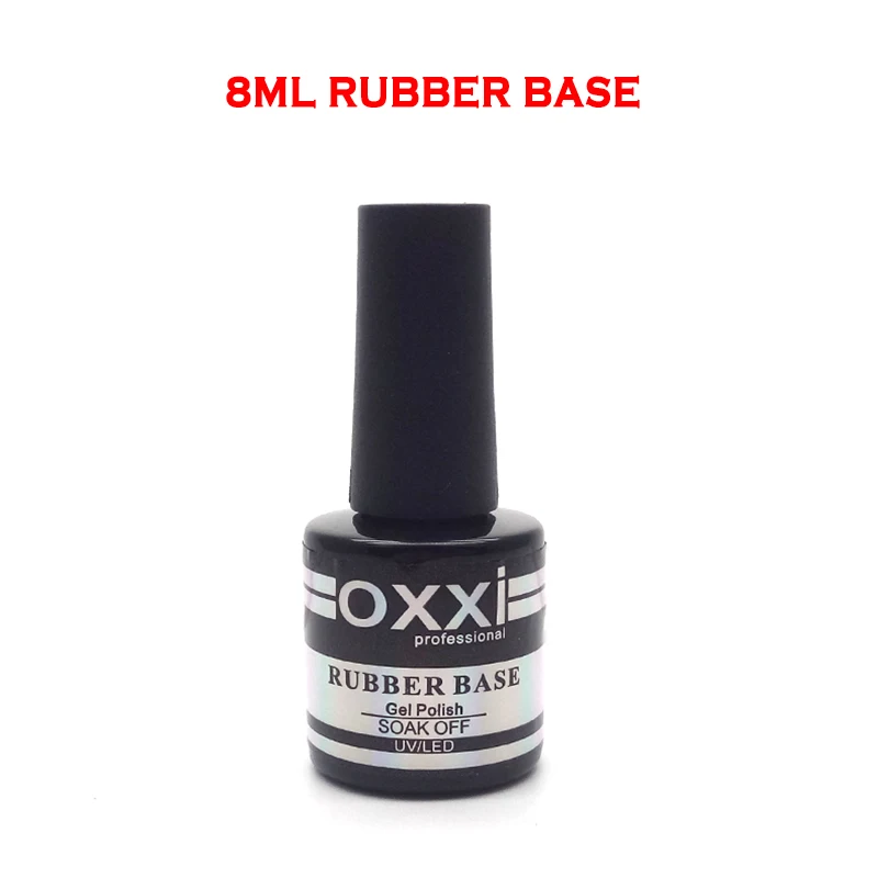 8ml rubber base OXXI 8 мл не протирать верхнее покрытие Гель-лак профессиональное резиновое Базовое покрытие для ногтей замочить от УФ светодиодный Гель-лак Маникюр праймер для ногтей - Цвет: 8ml rubber base