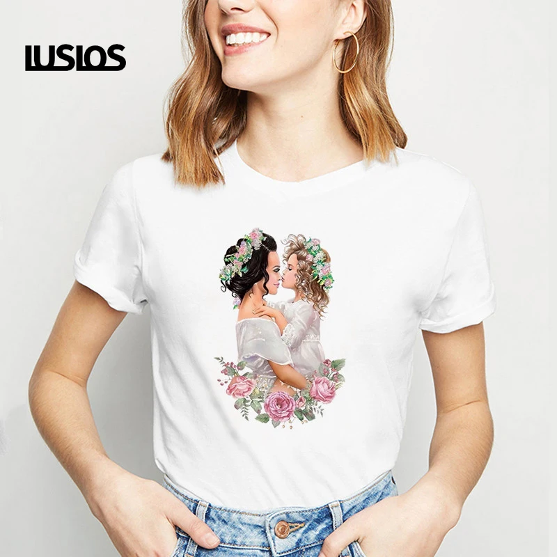 LUSLOS Летняя мода Harajuku Kawaii супер футболка &quotМама&quot материнская любовь вечная