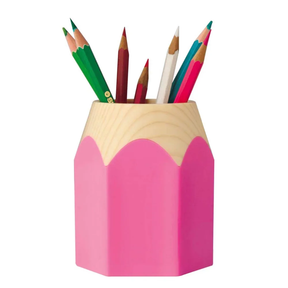 Plastic Pen Holder Cup Stand Pencil Stub Pot Container for Pens Utensils Office Supplies Caddy Cosmetic Brush Organizers | Канцтовары