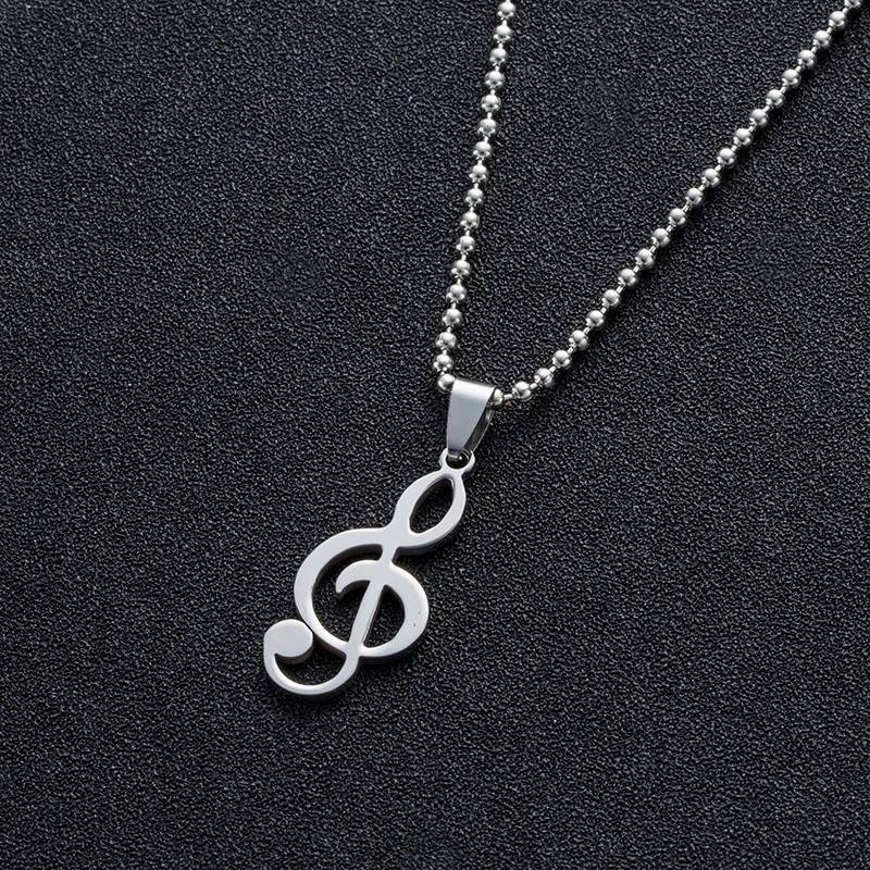 Модный воротник для мужчин и женщин винтажные подвески музыкальных нот из