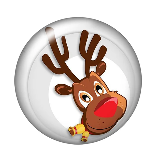 Рождественский лось 10 шт. Смешанные Круглые Стеклянные Кабошоны 12 мм/16 мм/18 мм/25