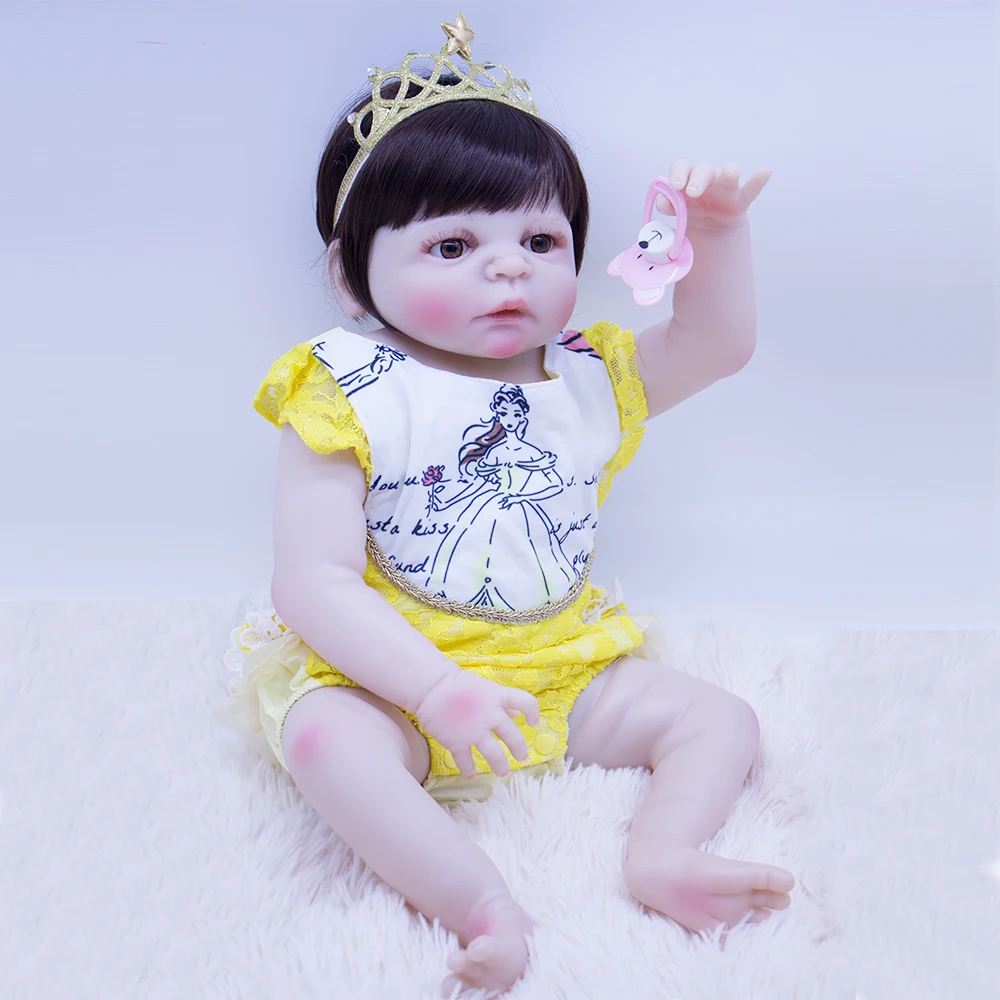 Полностью силиконовые куклы Новорожденные 23 дюйма для девочек Playmates