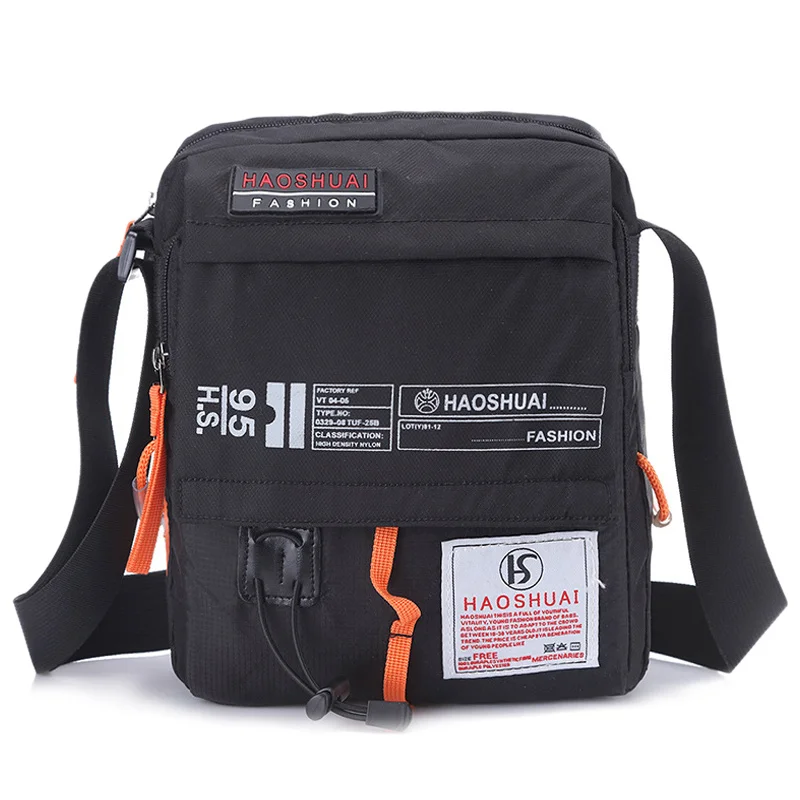 black Мужская нейлоновая сумка-мессенджер, сумки через плечо, многофункциональные модные повседневные походные сумки для путешествий и езды на велосипеде, школьная сумка XA80ZC - Цвет: black