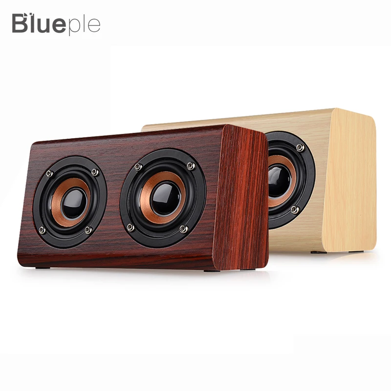 Новинка 2017 список W7 Ретро древесины HiFi 3D Двойной Громкоговорители Bluetooth