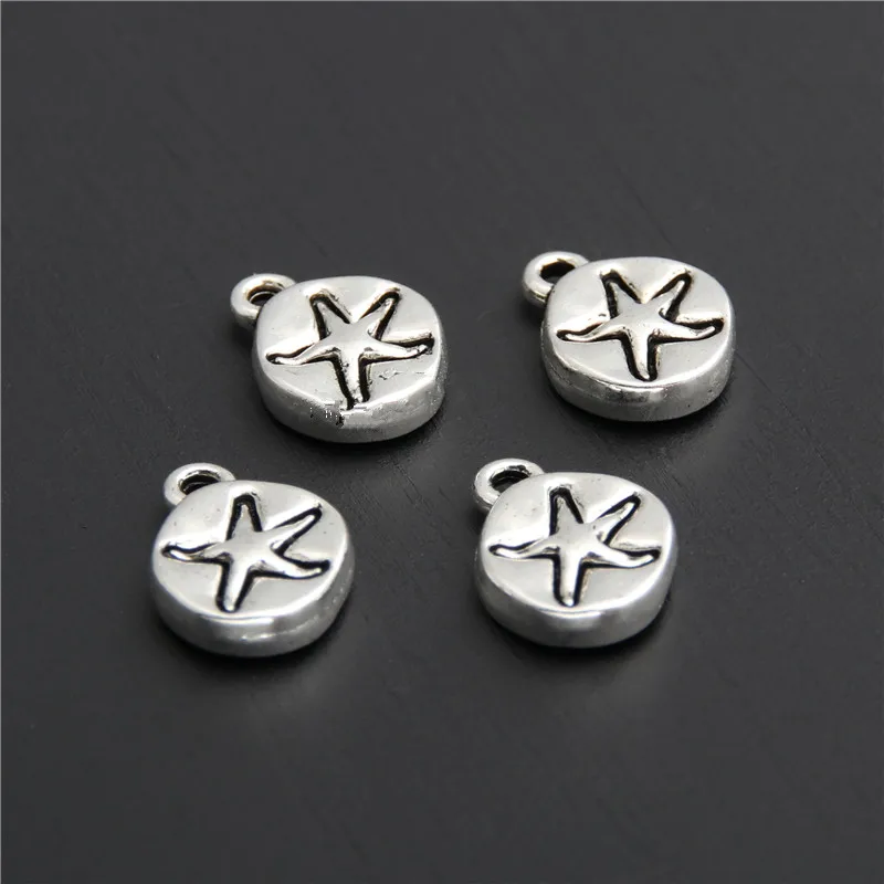 25pcs Starfish Charms Tibetan Silver Color Metal Pendants Fit Diy Necklace Bracelet For Jewelry Making A2755 | Украшения и