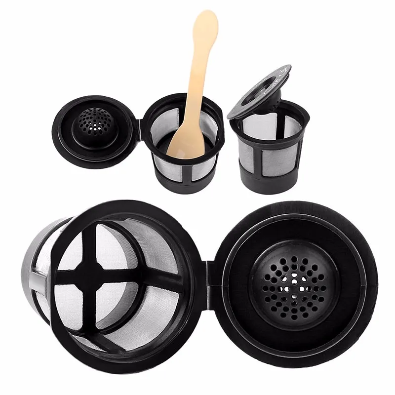 Houkiper 3 шт. многоразового Dolce Gusto многоразового пользования Кофе фильтр для кюриг Solo Нержавеющая сетка совместим с 1 предмета кофейные ложки