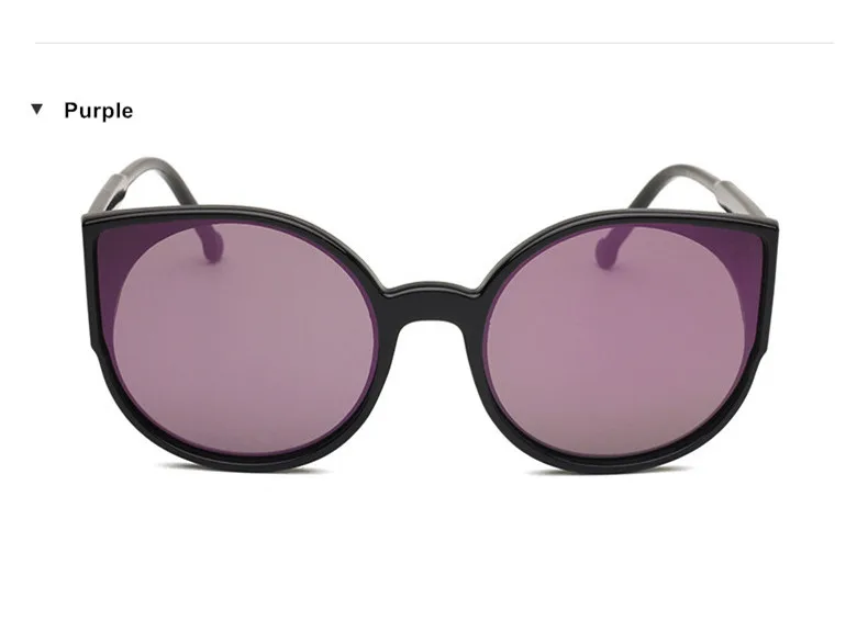 Purple Cat Eye Солнцезащитные очки женские Брендовая дизайнерская обувь мода покрытие зеркало сексуальные Cateye Защита от солнца Очки для женщин UV400 Женская Очки - Цвет линз: Purple