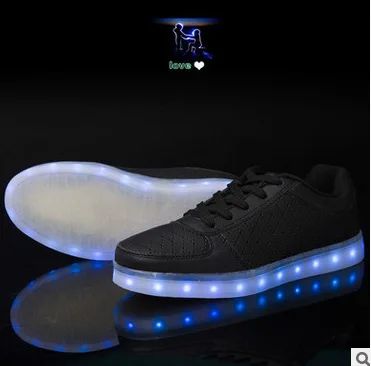 High Quality Eur Size 27-46 7 Colors Kid Luminous Sneakers Glowing USB Charge Boys LED Shoes Girls Footwear Slippers White | Обувь