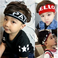 children running sports headband wide stripe letters large elastic headband kid adult sweat hair bands headwear hair accessories