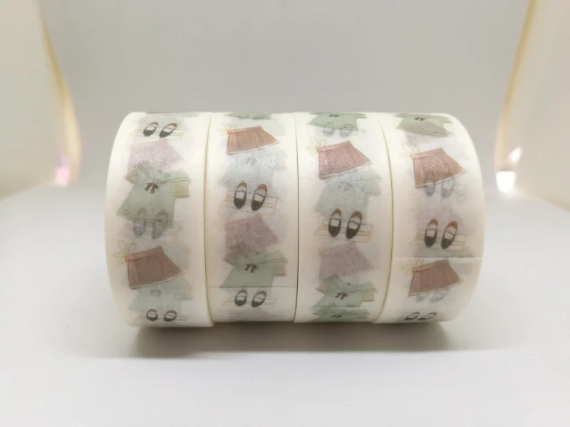 

2pcs 1.5cm Cute skirt shoes Washi Tape adhesive tape DIY decoration Scrapbooking Sticker Label Masking Tape School Office Supply