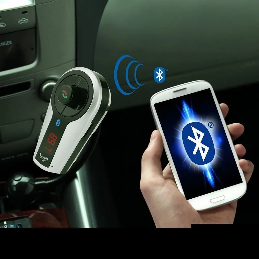 Fm передатчик Bluetooth Handsfree Car Kit ЖК дисплей mp3 аудио плеер Радио адаптер для iphone
