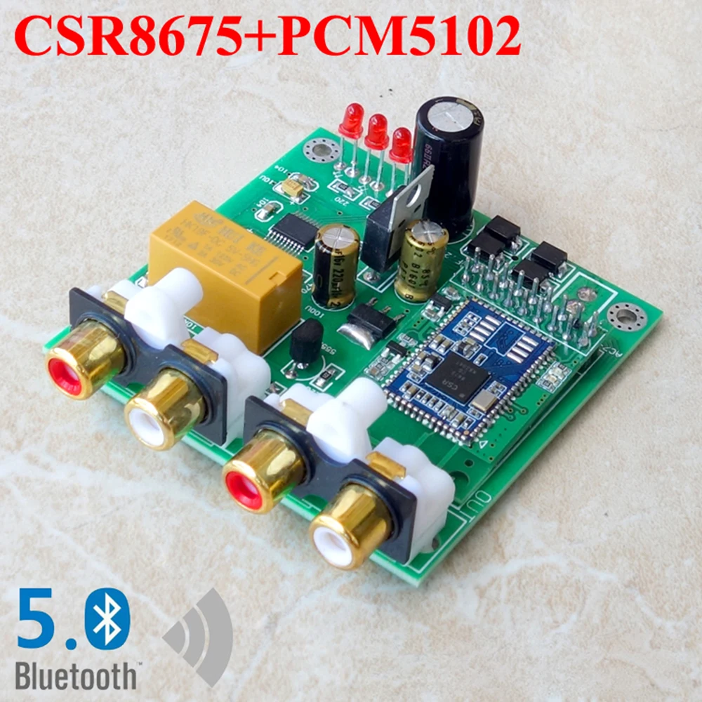 

HIFI колледж K306 CSR8675 PCM5102 Bluetooth 4,2 APTX HD DAC Bluetooth приемник Поддержка RCA вход аудио Плата