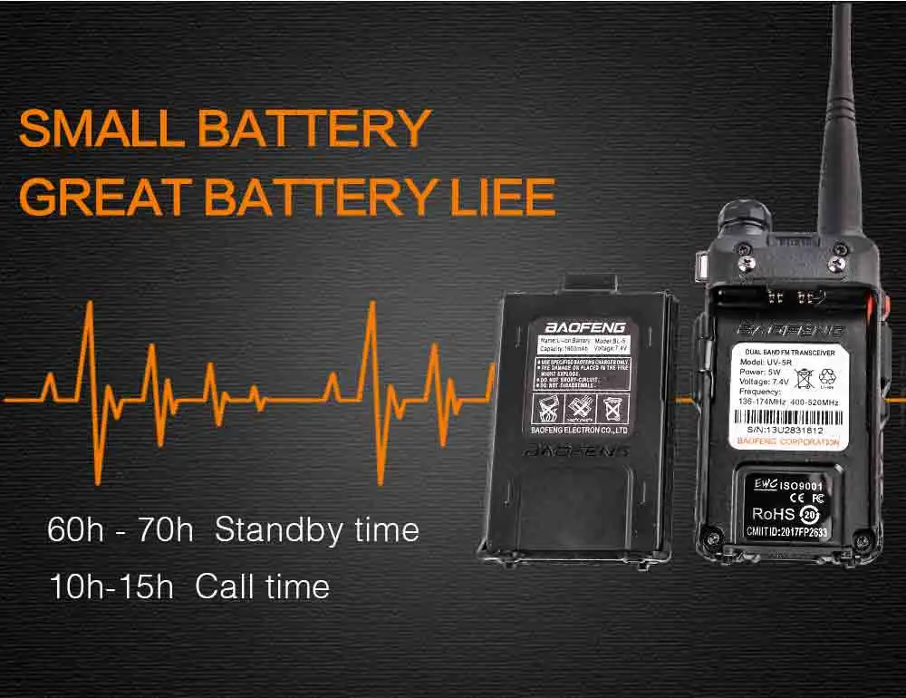 10 км Walkie Talkie UV-5R BaoFeng uv5r для охоты 136-174 МГц 400-520 МГц vhf uhf мобильное радио двухдиапазонное радио cb baofeng uv 5r