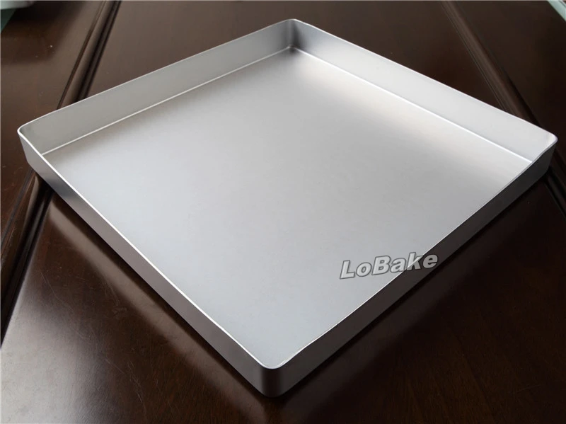 

New arrivals 28cm width square shape plain anodizing aluminium cak pan pizza biscuit cookie baking pans for DIY bakery at home