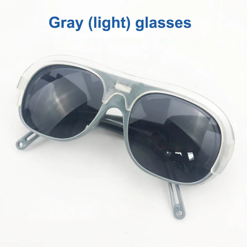 gray glasses Сварочная маска защитная маска для лица аргоновая дуговая сварочная Рабочая защита против брызг термостойкая маска с сварочными очками - Цвет: gray glasses
