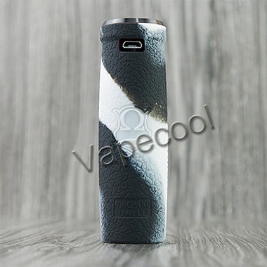 2 шт., новейший чехол для ручки Uwell Nunchaku, резиновый силиконовый чехол, чехол для кожи, наклейка, обертка для Vape Uwell Nunchaku, 80 Вт, коробка, мод - Цвет: Black white