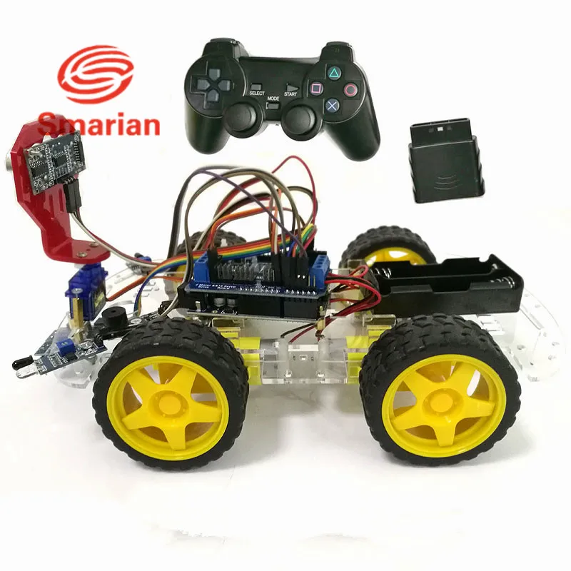 Управляемый трекер препятствий 4WD Arduino робот автомобильный комплект шасси с