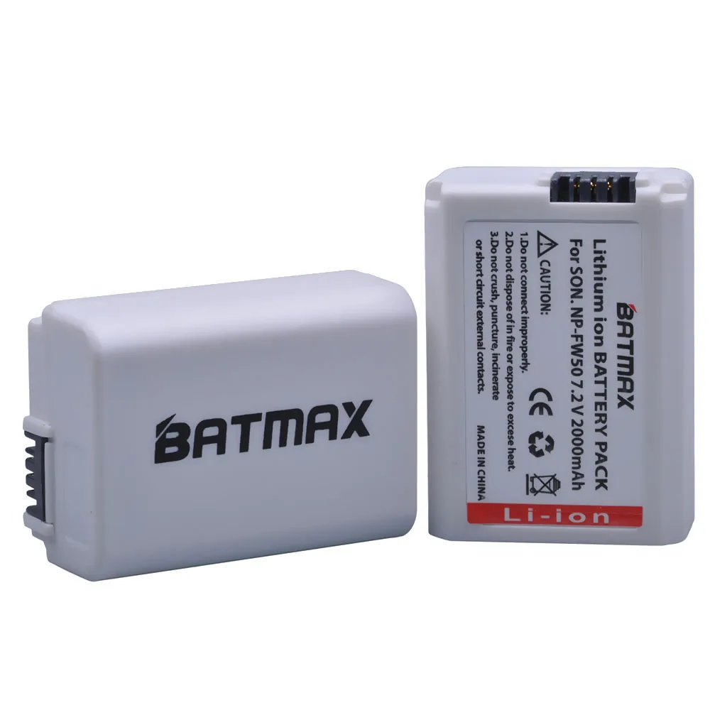 Batmax 5 шт. 2000 мАч NP FW50 Батарея для sony a37 a5100 NEX5T NEX5R X 7 NEX6 NEX 5N NEX5C NEX3N NEX3CV a33 a35 a37|Цифровые
