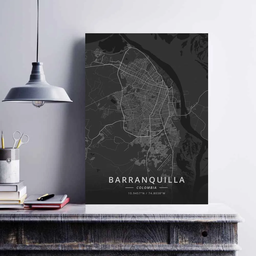 Плакат с баранкильей боготой Картахенской меделлиной Колумбией | Дом и сад