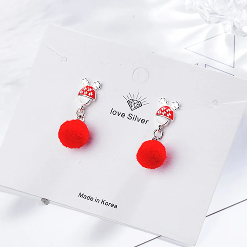 Hongye рождественские серьги гвоздики Бутик Новая мода лось Санта Клаус прекрасная