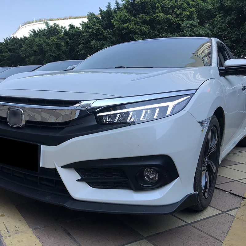Автомобильный Стайлинг для новых Honda Civic- фары для civic DRL линзы новые Civic светодиодный фары с динамическим поворотом