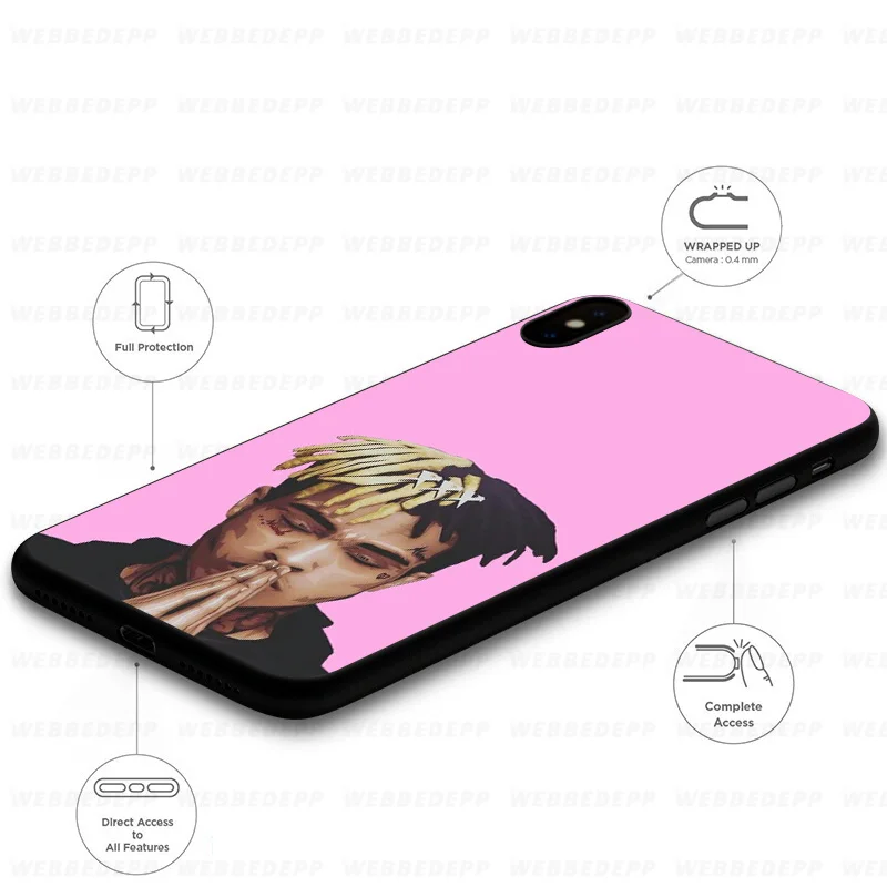 WEBBEDEPP XXXTentacion Мягкий силиконовый чехол для iPhone 11 Pro Xr Xs Max X или 10 8 7 6 6S Plus 5 5S SE Case |