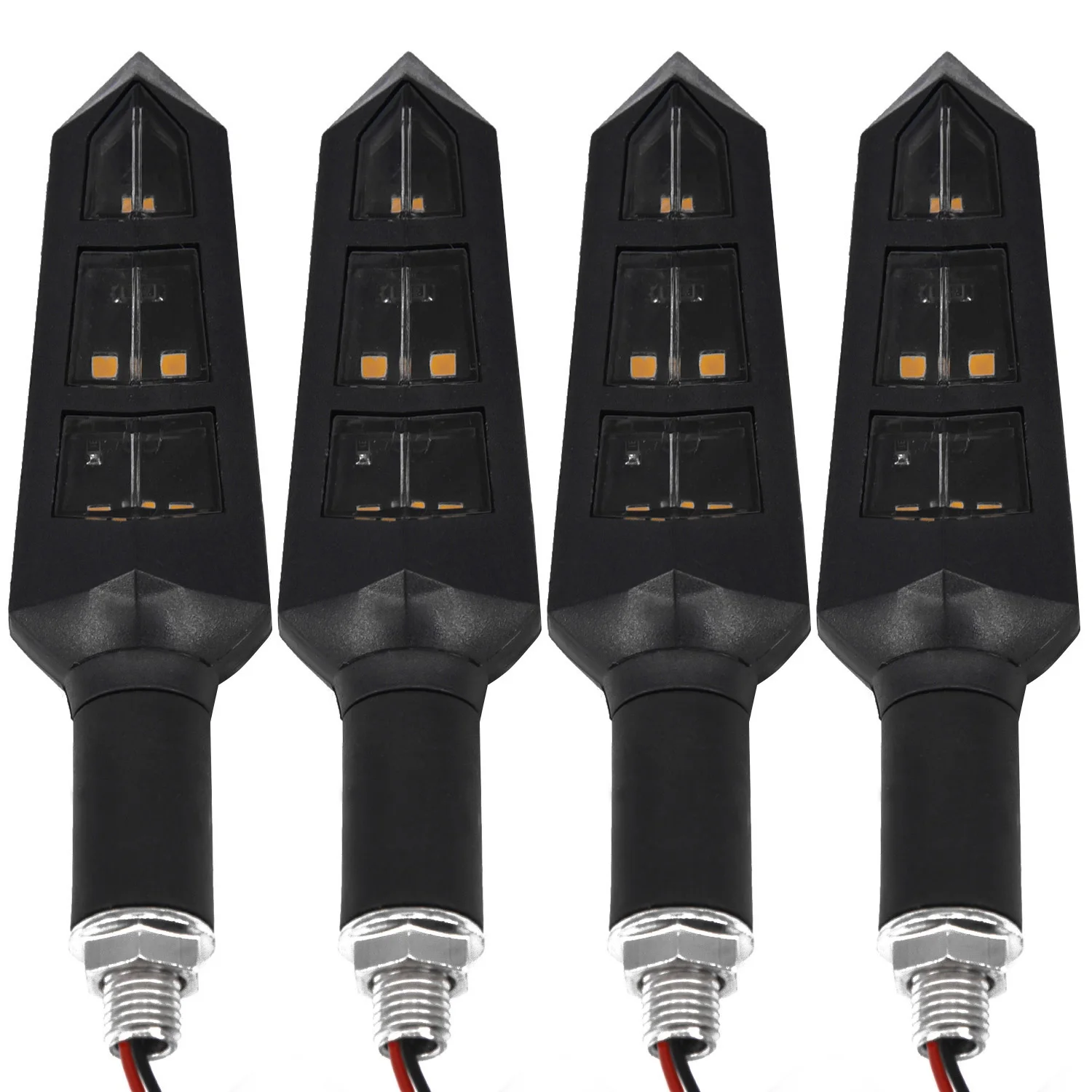 4 шт 12V 6 светодиодный Мотоцикл Велосипед индикатор сигнала поворота светильник Поворотная лампа Янтарный включение индикатор мигалки лампы-вспышки мотор
