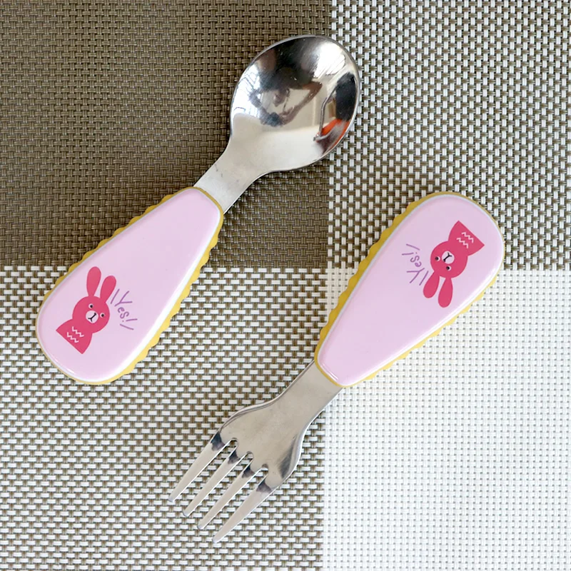 Набор ложек из нержавеющей стали для детей с героями мультфильмов набор вилок