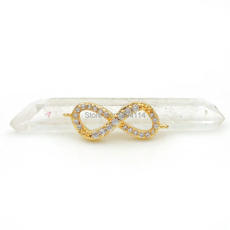 Микро-инкрустированный прозрачный Соединитель с восьми фианитами для женщин