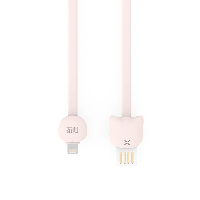 Maoxin милый usb кабель кабель для айфона кабель micro usb кабель micro usb провод для зарядки дизайн кошки кабель быстрая зарядка кабель 1M - Цвет: Pink
