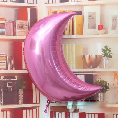 36 дюймов золотистые Серебристые шарики в форме полумесяца алюминиевой фольги