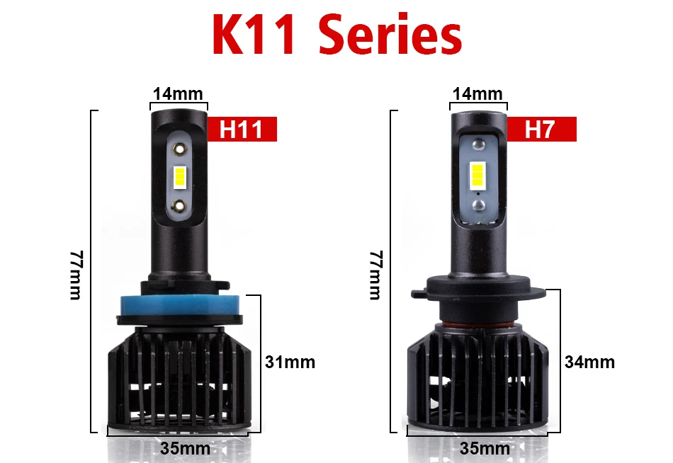 HLXG 2X6500 K H7 Led H4 H11 H8 HB3 H1 9006 CSP Автомобильные фары лампы анти-EMC радио FM без мерцания автомобилей Авто 12 В 24 В 16000LM