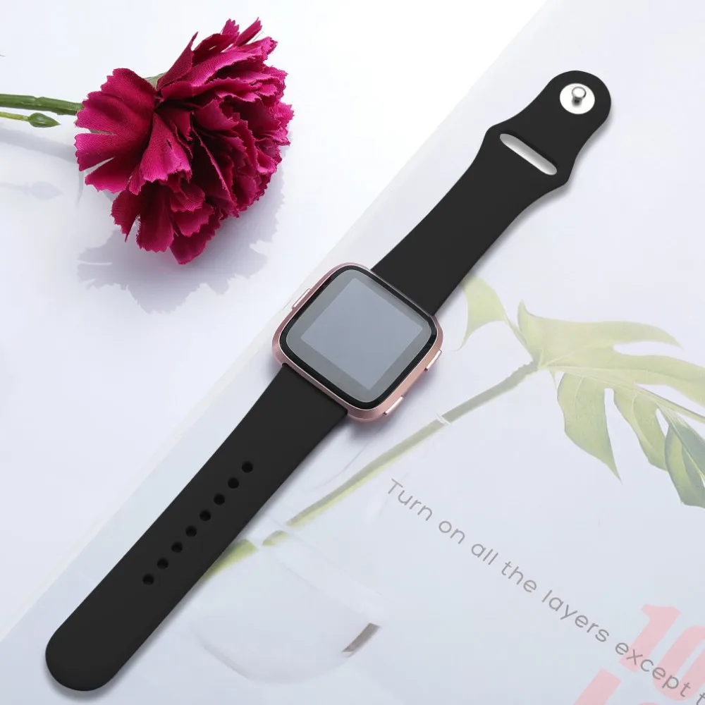 Ремешок для Fitbit Versa, часы Reverse, сменный Браслет для Fi tbit Versa Lite, ремешок с силиконовой пряжкой, наручные часы