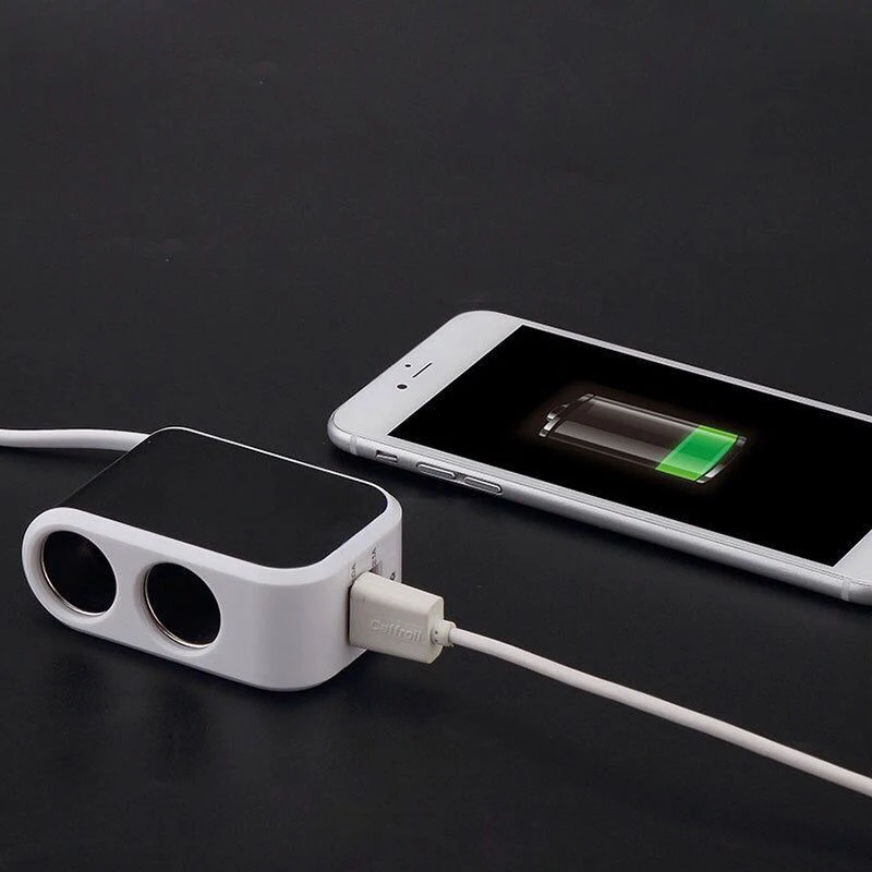 Адаптер для зарядного устройства с двумя USB портами автомобильное зарядное