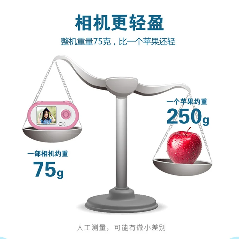 Мультяшная Забавная детская цифровая маленькая камера карамельного цвета мини
