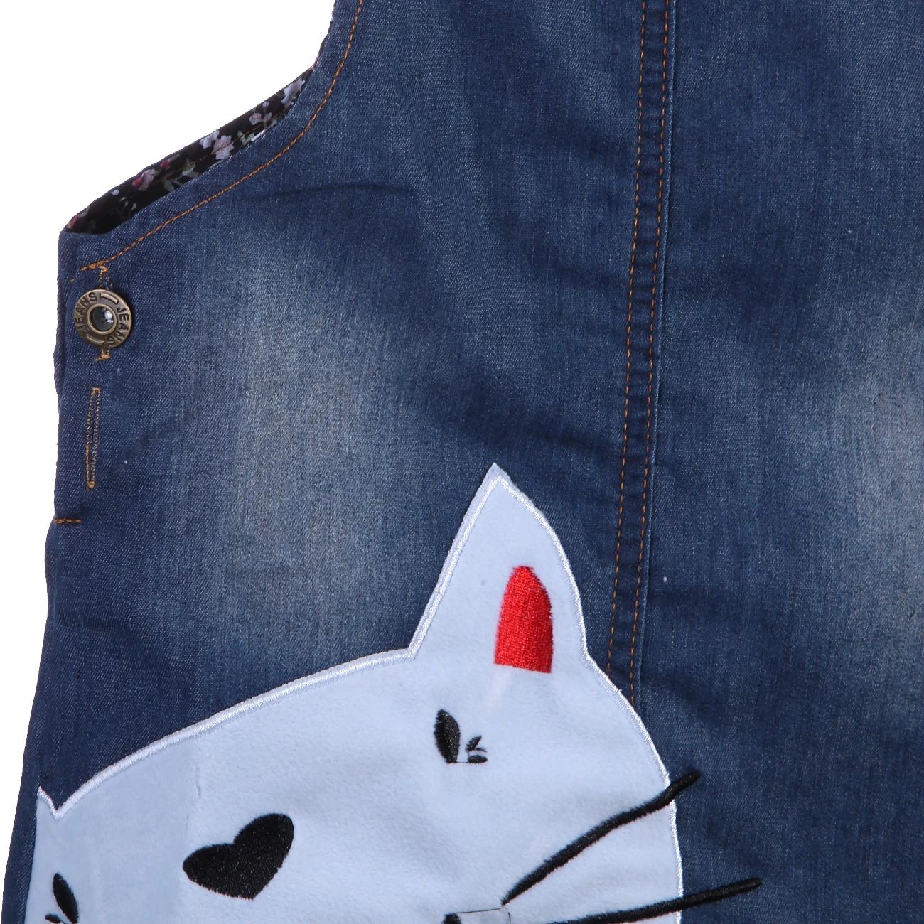 Cute Cat Baby Girls Toddler Denim Jeans Overalls Dress Clothes Summer | Детская одежда и обувь
