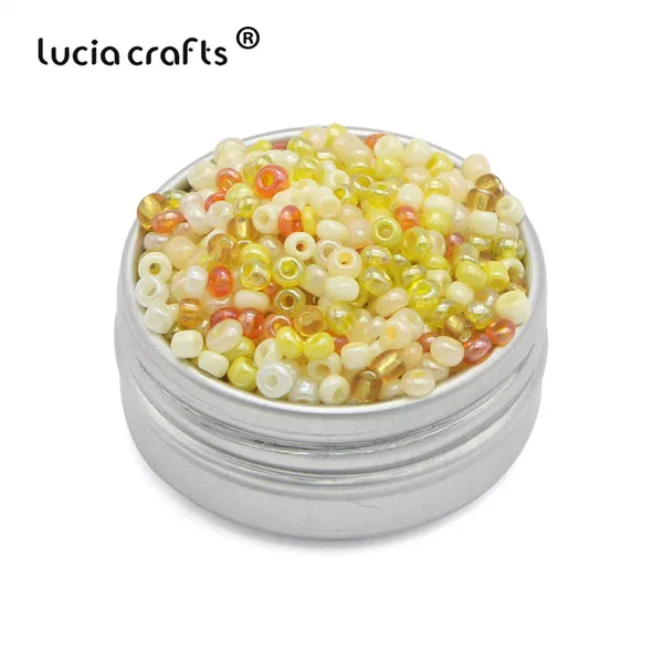 C5 Yellow series Lucia crafts 20 г/лот 2 мм Разноцветные стеклянные бусины для украшения одежды Изготовление ювелирных изделий DIY аксессуары E1013 - Цвет: C5 Yellow series